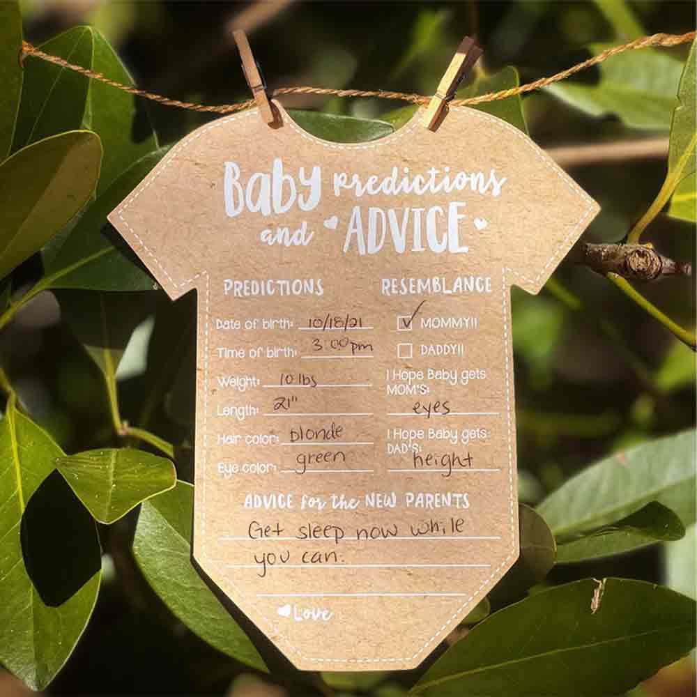 Baby Prediction Cards for Baby Shower