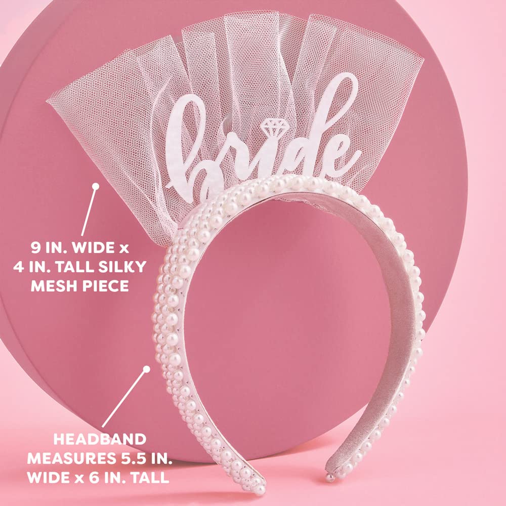 Bachelorette Party Pearl Bride Headband