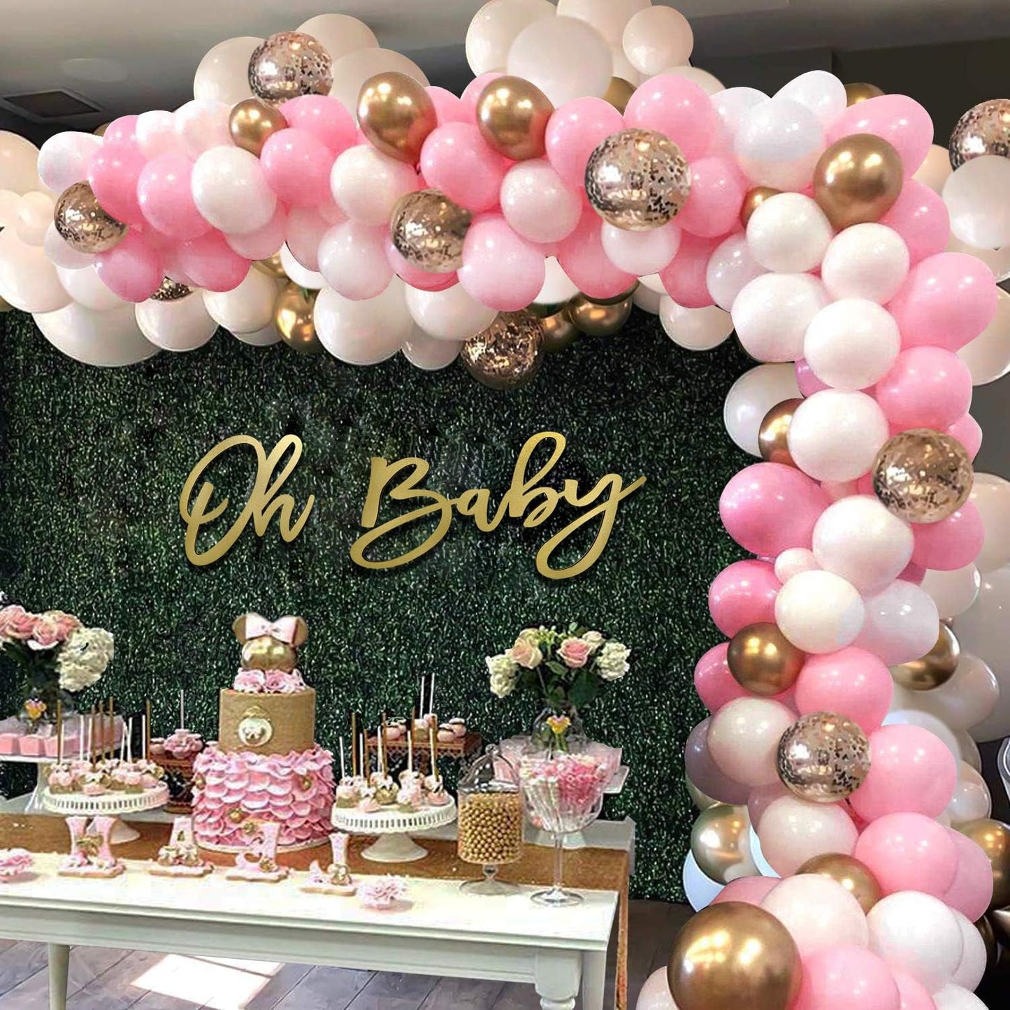 Oh Baby Gold Wood Sign