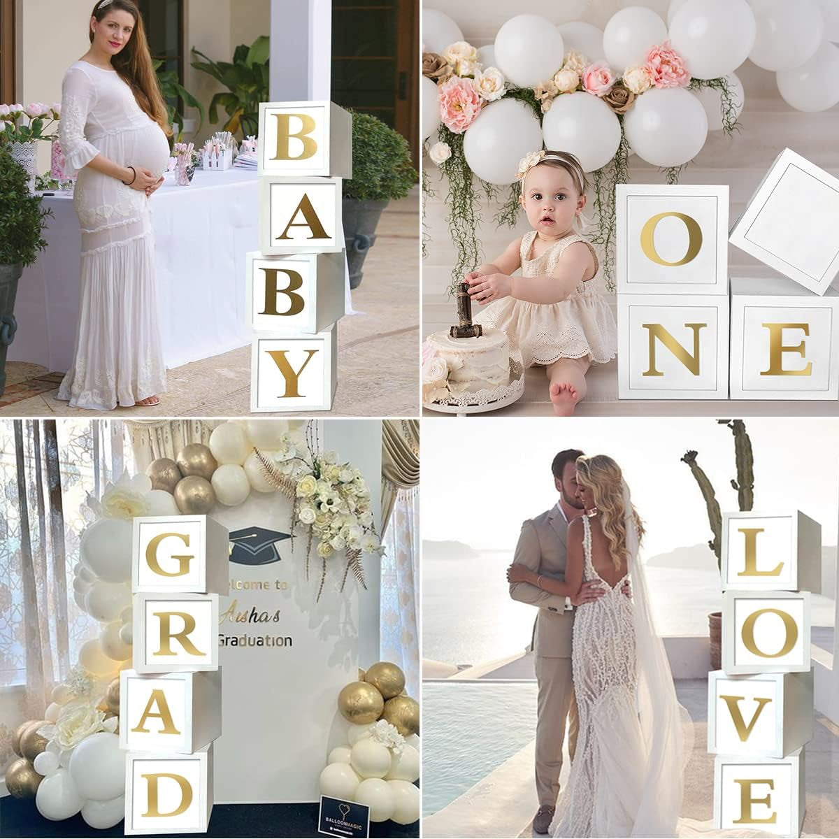 Baby Shower Boxes White