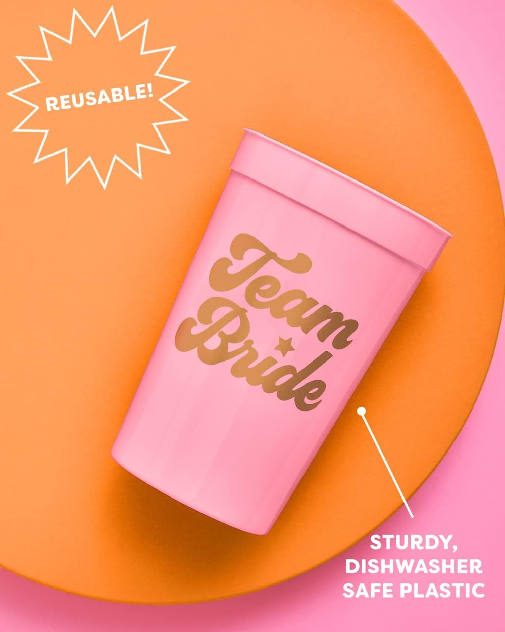 Bachelorette Party Team Bride Reusable Cups