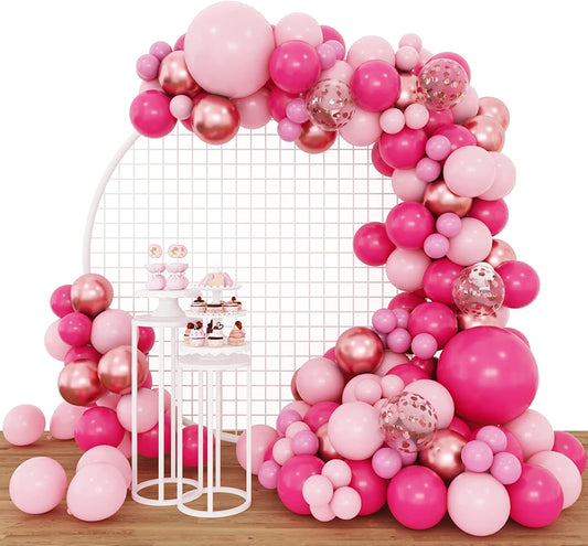 Pink Balloon Arch Garland Kit