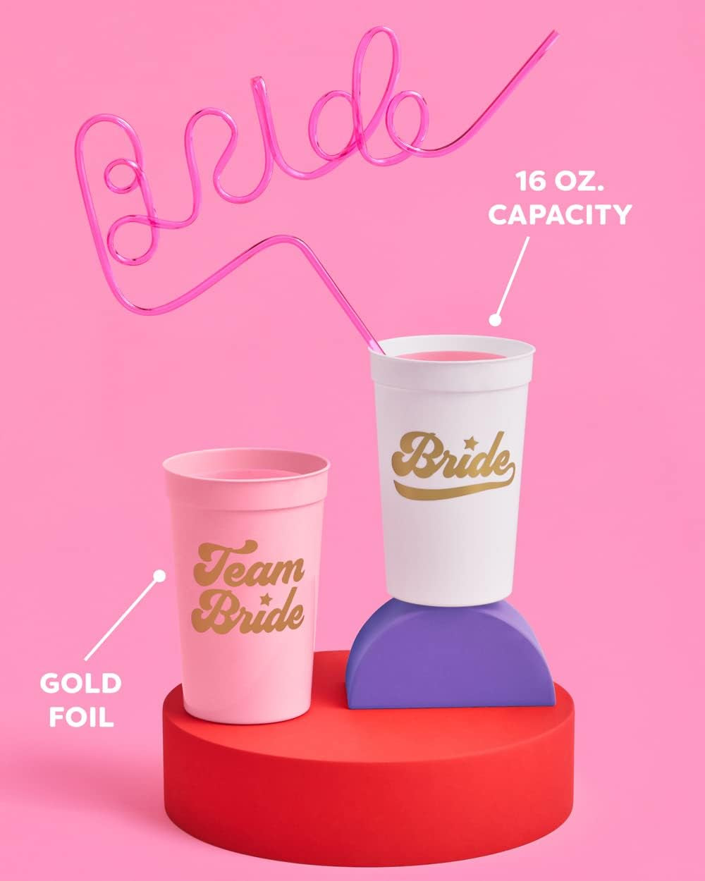 Bachelorette Party Team Bride Reusable Cups