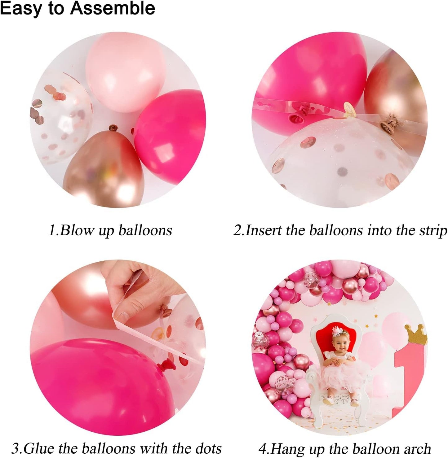 Pink Balloon Arch Garland Kit