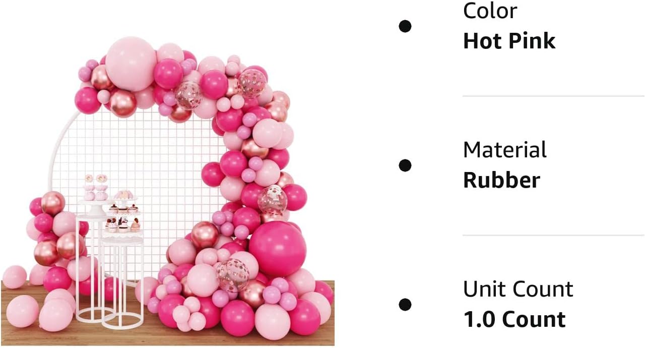 Pink Balloon Arch Garland Kit