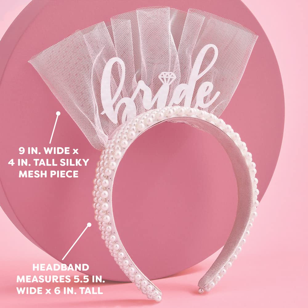 Bachelorette Party Pearl Bride Headband