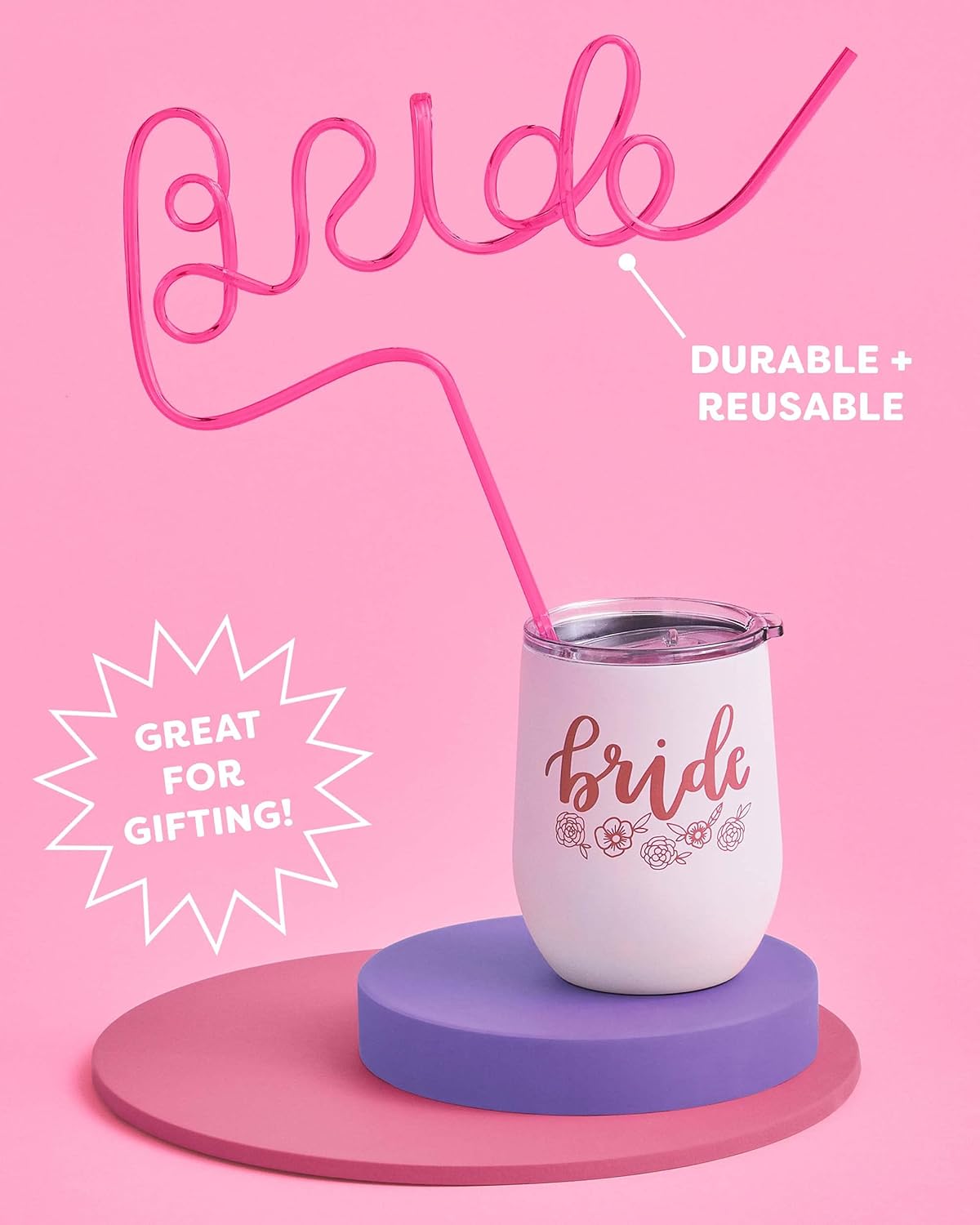 Bachelorette Party XL Bride Straw