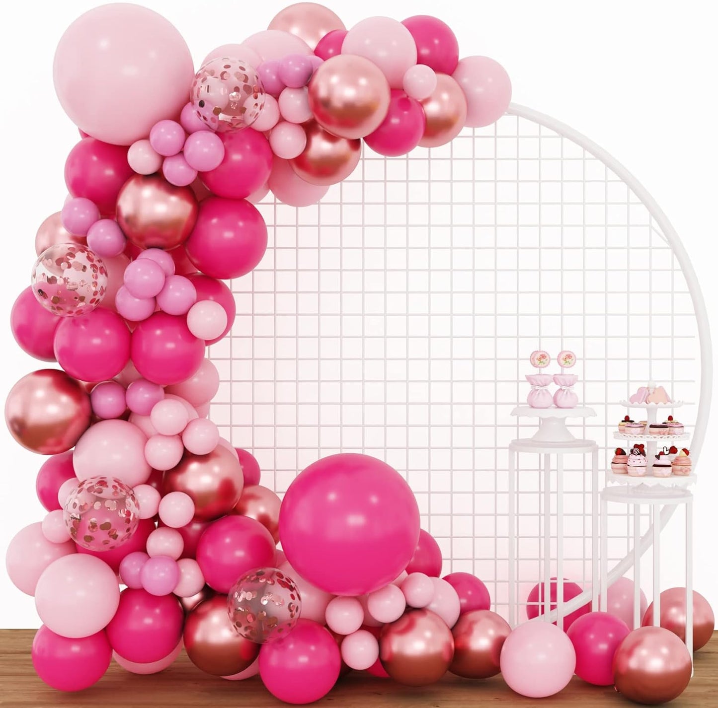 Pink Balloon Arch Garland Kit