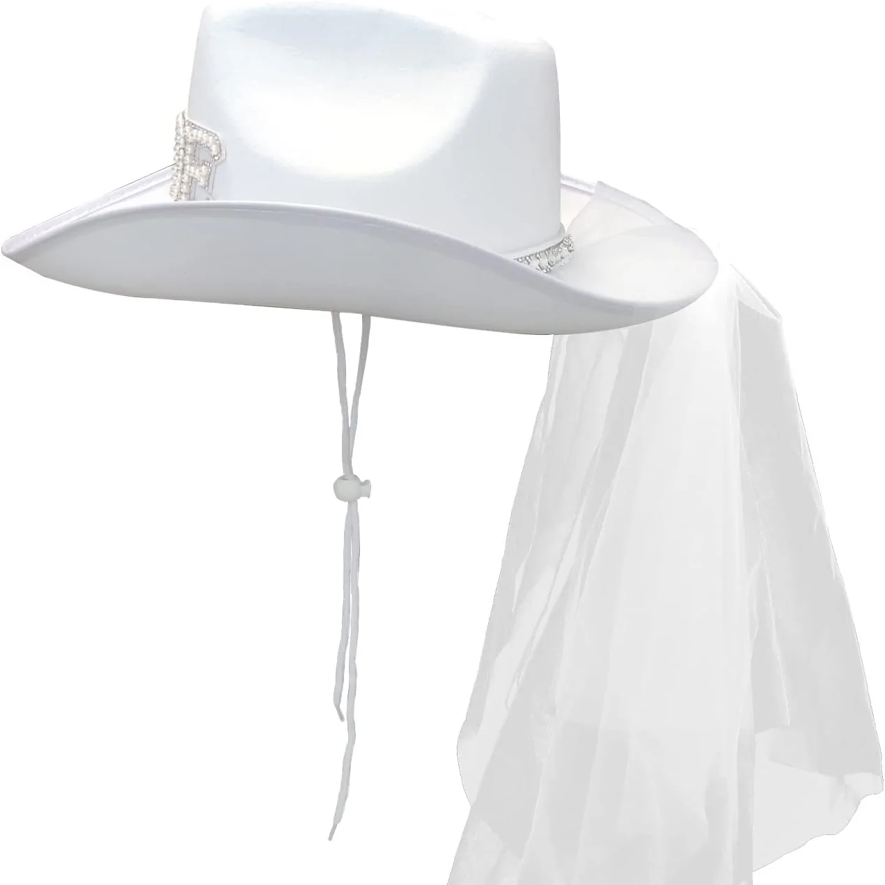 'BRIDE' Cowboy Hat and Veil