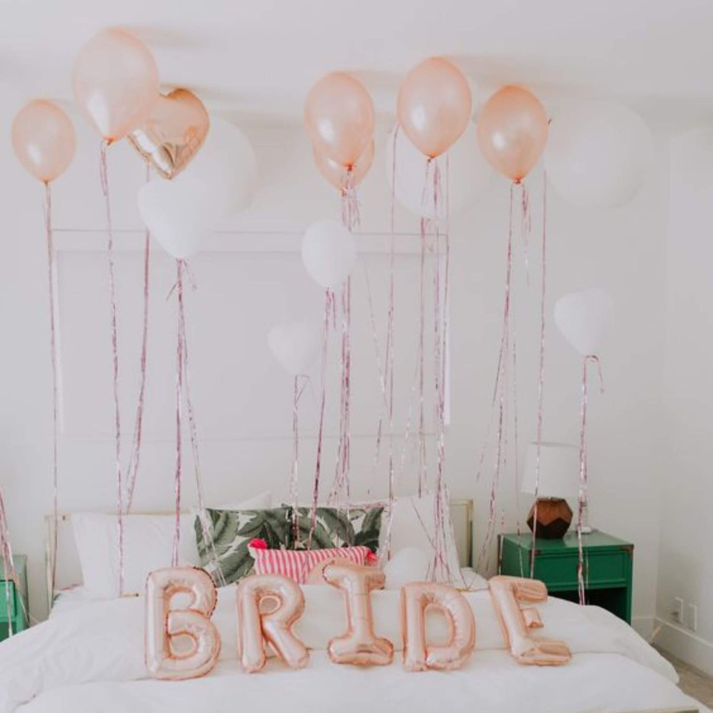 Rose gold bridal shower decorations 