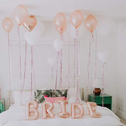 Rose gold bridal shower decorations 
