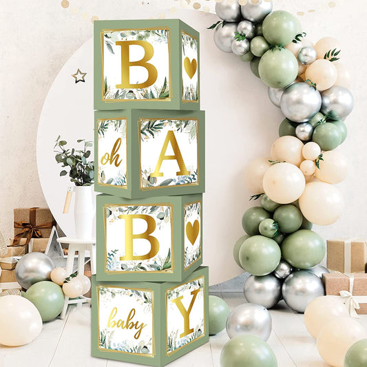 Boho Safari Green Baby Boxes Sage Green