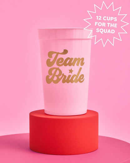 Bachelorette Party Team Bride Reusable Cups